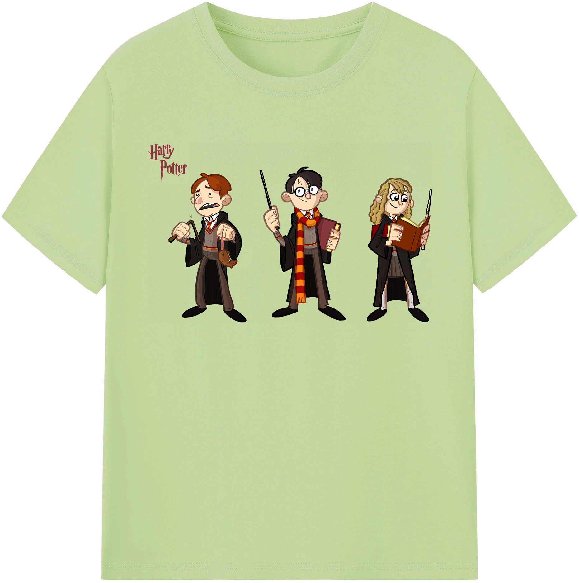 （画像用） Harry Potter ハリー・ポッターシリーズ 綿100％半袖Tシャツ（フロントプリント）